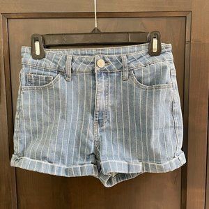 Pinstripe High Rise Shorts